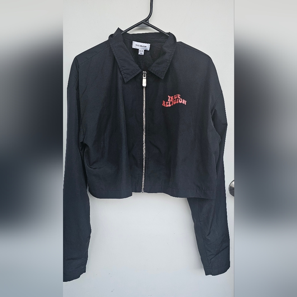 NWOT-Womens True Religion Boxy Crop Rain Jacket, XL